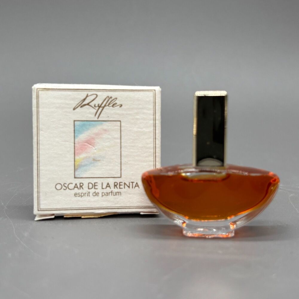 Vintage Oscar De La Renta Ruffles Esprit De Parfum Miniature 4ml With Box NEW